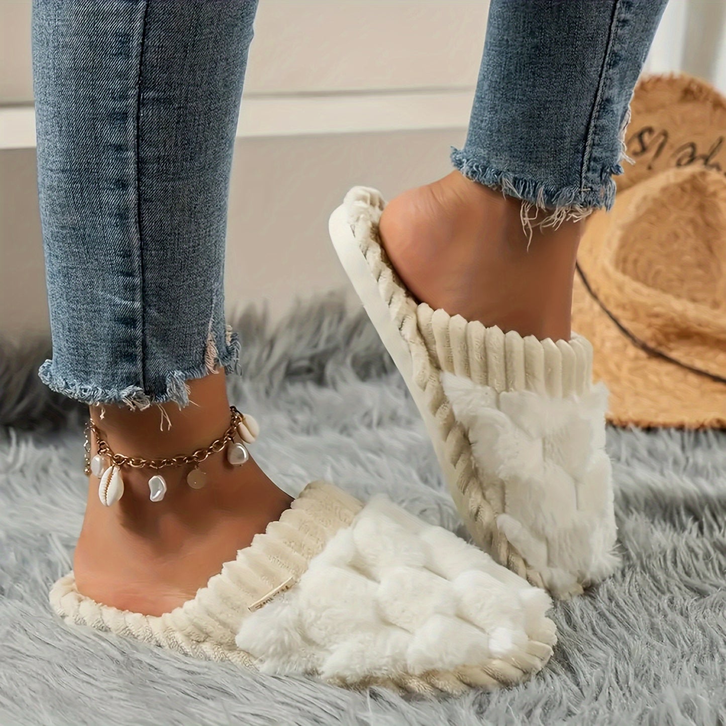 Cozy Winter Fuzzy Slippers - Soft, Warm, and Comfortable