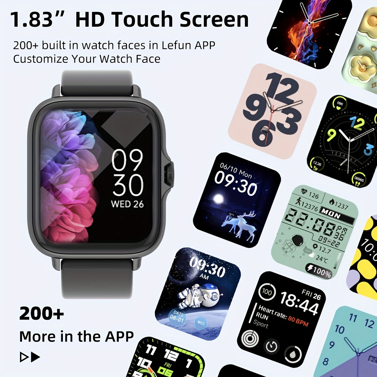 Smart Watch, 4.65cm Full Touch Screen, Activity Tracker With Call & Message Functions.