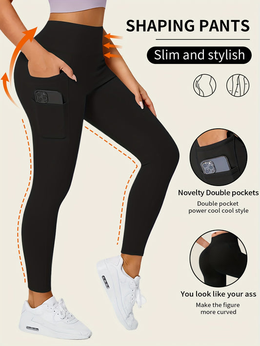 Womens Sport Solid Seamless Leggings.