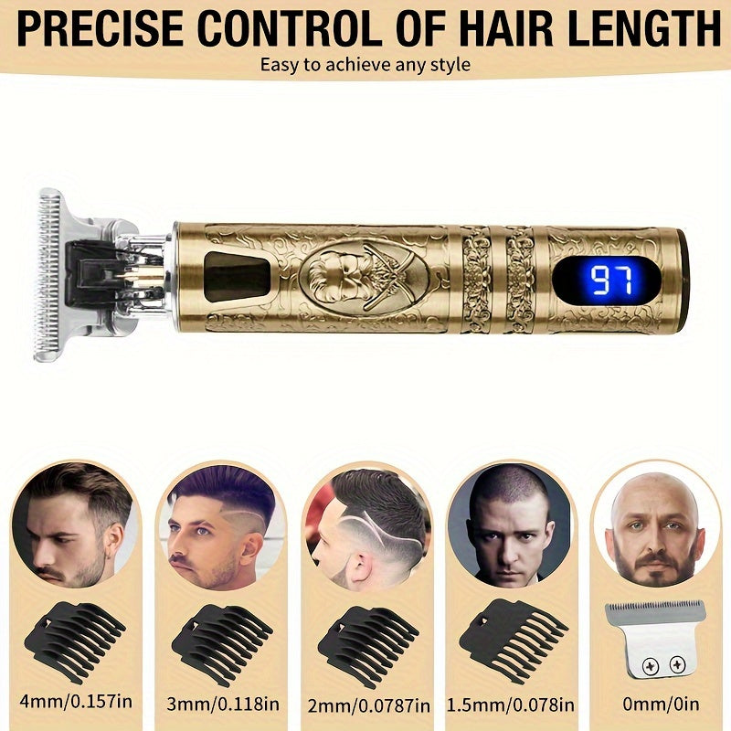 Professional Men Hair Clippers Trimmer Machine Cordless Beard Electric Shaver