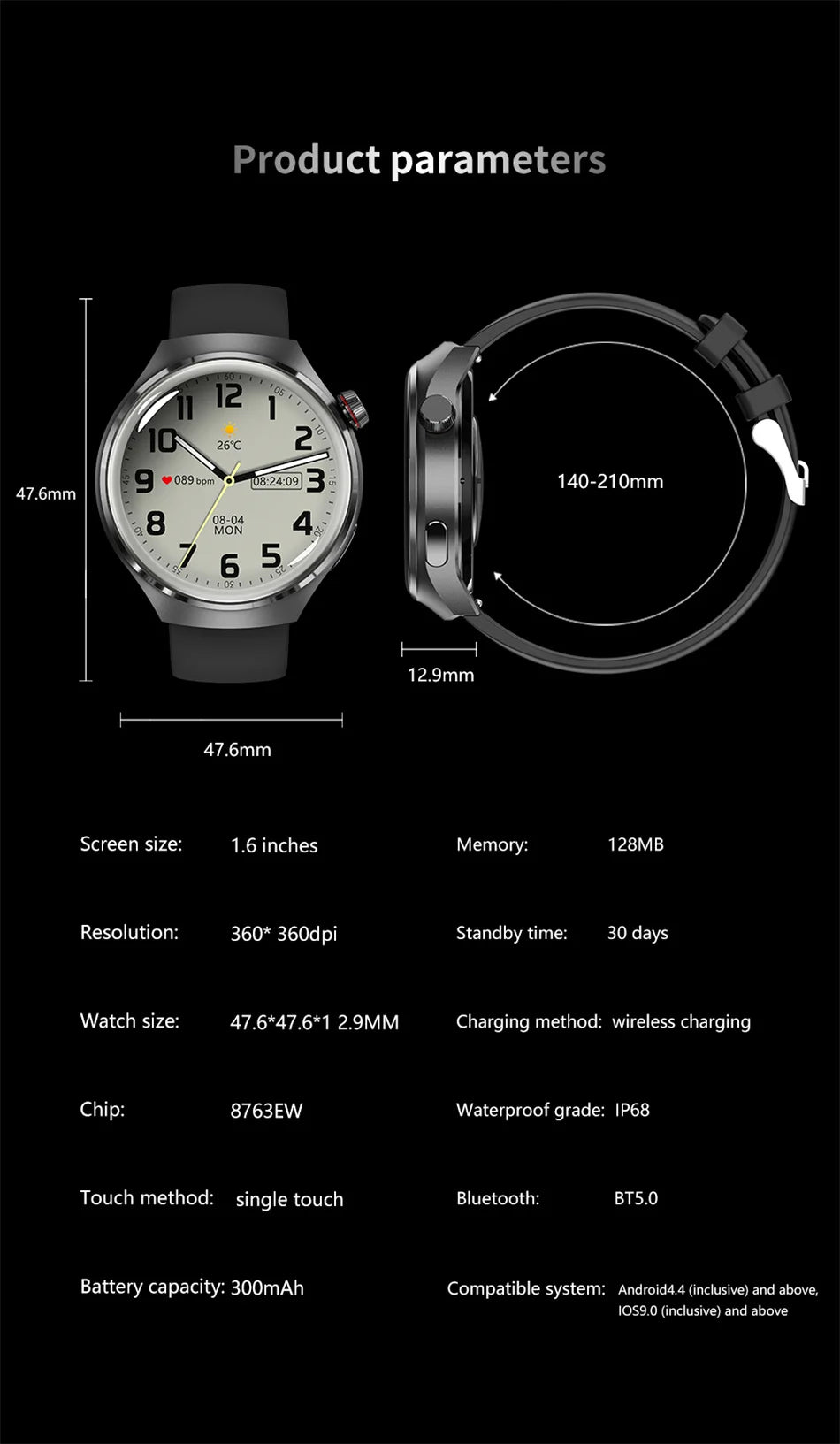 For HUAWEI GT4 Pro GPS NFC Smart Watch Men 360*360 AMOLED