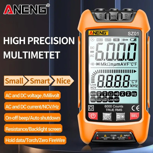 ANENG SZ01 SZ02 Smart Digital Multimeter Handheld Multifunctional High Precision Electrician Maintenance Instrumen Temp Resist