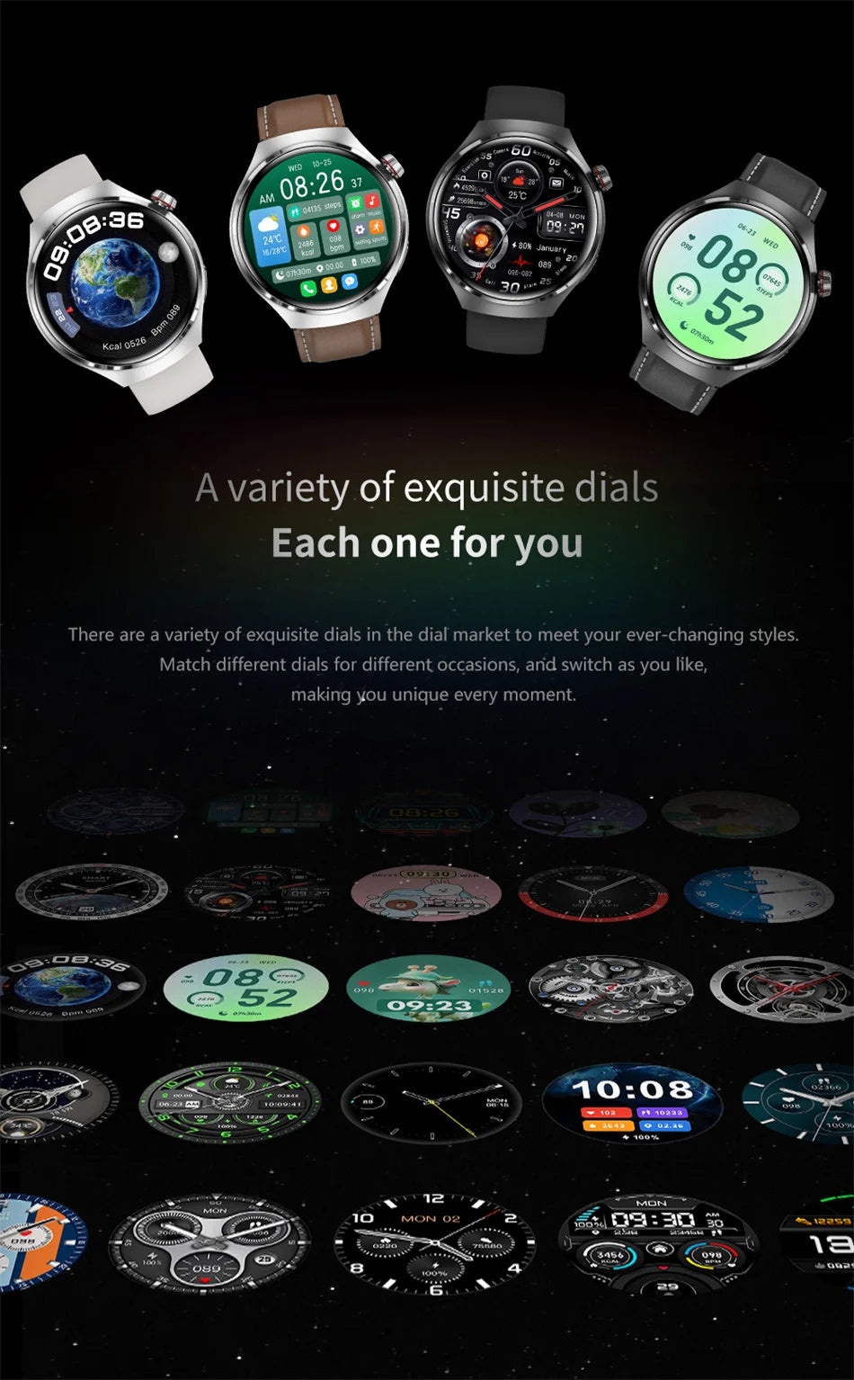 For HUAWEI GT4 Pro GPS NFC Smart Watch Men 360*360 AMOLED