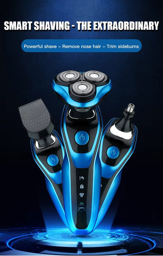 Electric Shaver Rotary Shaver Electric Razor Beard Trimmer Rechargeable Hair Cutting Shaving Machine Clipper for Men Waterproof