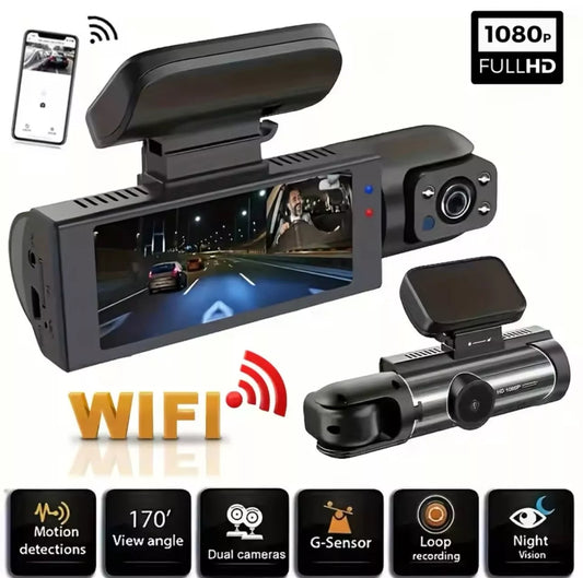 1080P Dash Cam Car Camera Video Recorder 150 Wide-Angle Support 128GB Max 24h Motion Detection Parking Mode Accident Recording